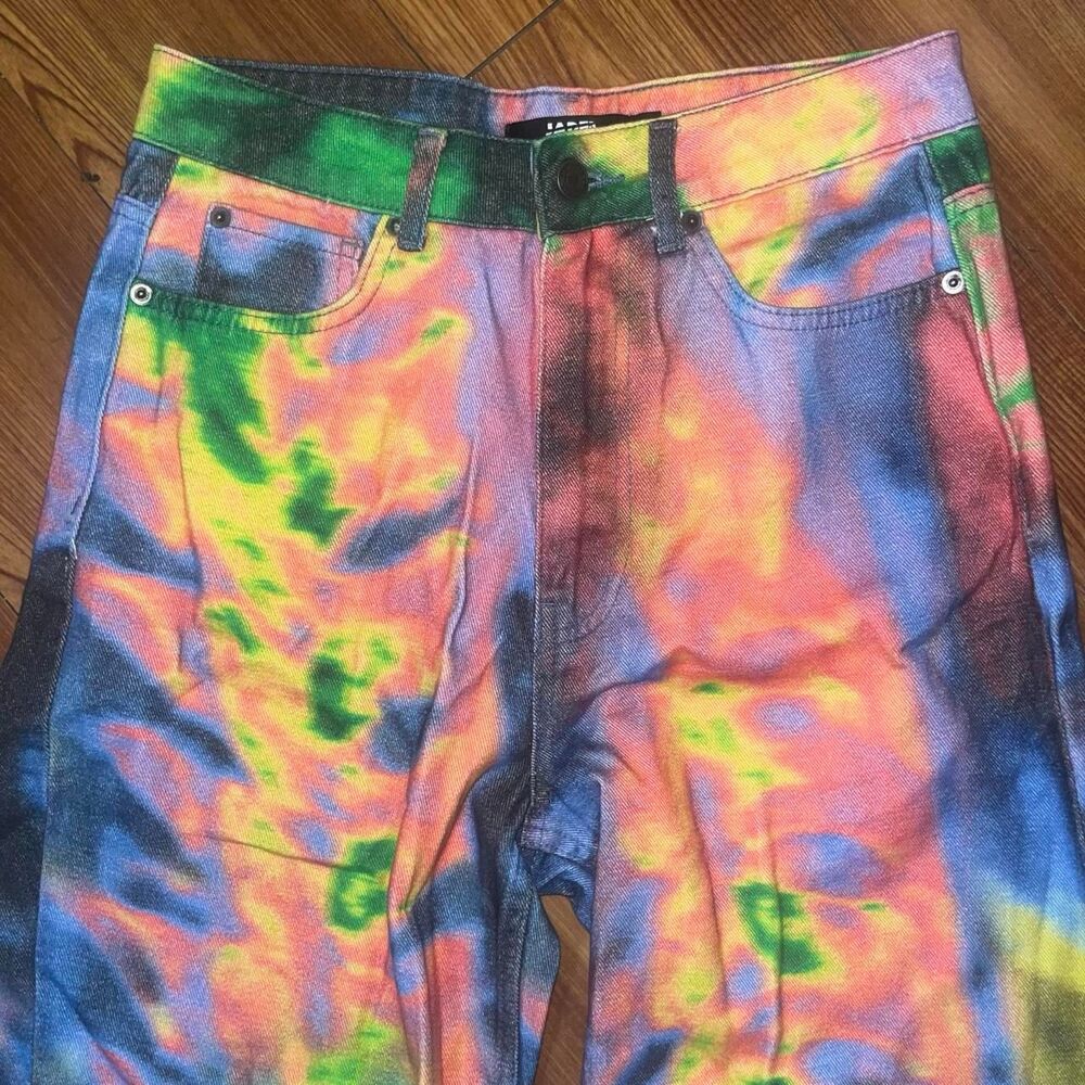 Jaded London Women's Denim Heat Mat Infrafred Tie Dye Jeans SZ 28 - Picture 5 of 5